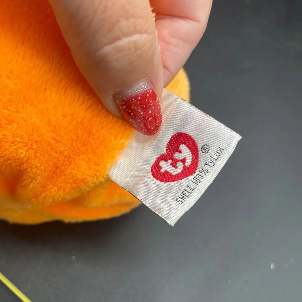 Ty Pluffies Spook The Pumpkin Halloween Plush Stuffed Animal 2004 w/ Hang Tags